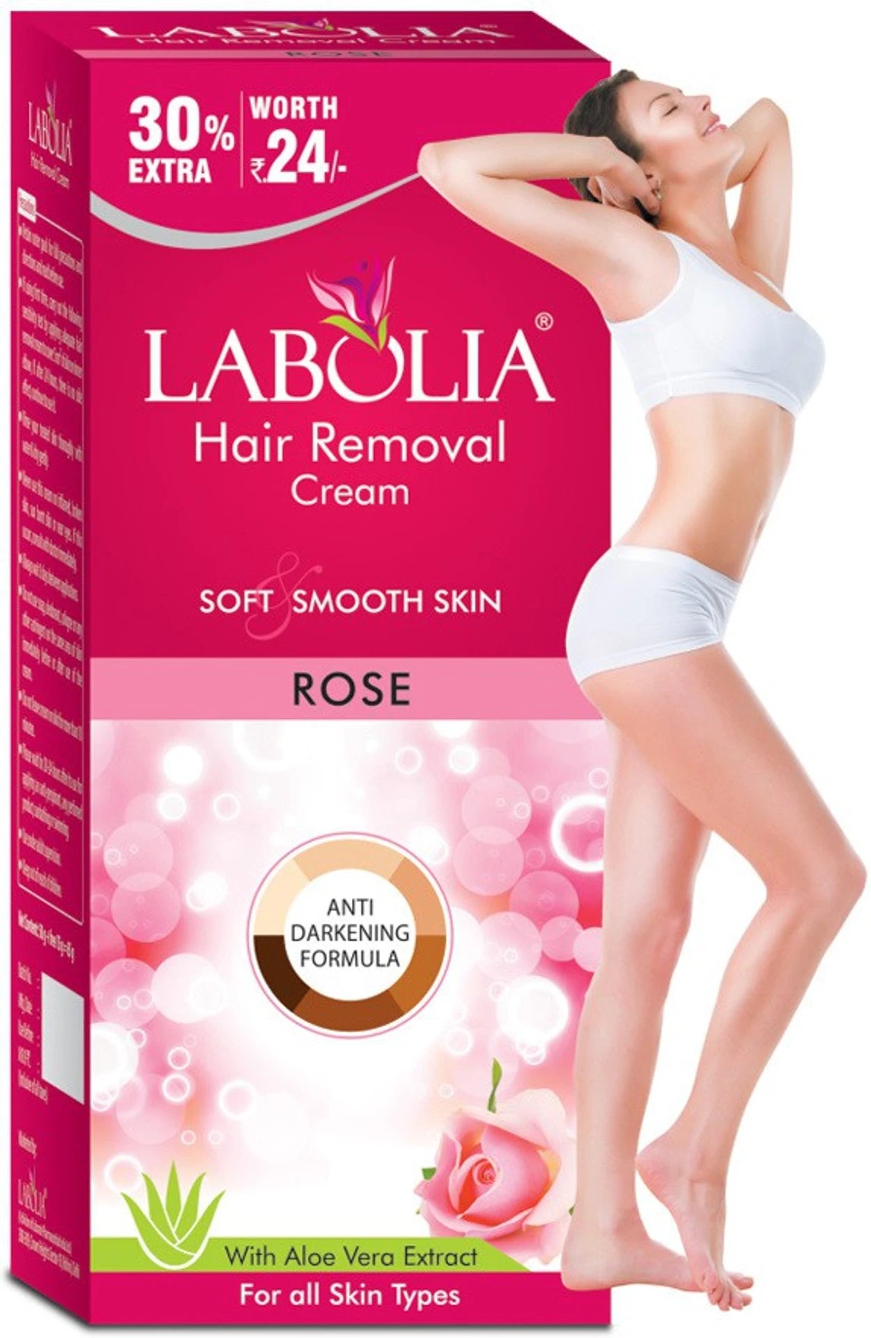 LABOLIA Hair Removal Cream | Gentle Hair Removal Cream for All Skin Types | Smooth & Soft Skin | 65g