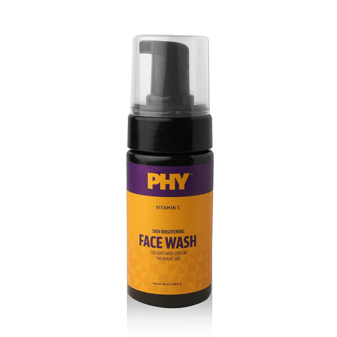 PHY Vitamin C Face Wash | Foaming face wash that brightens skin & reduces dark spots | Adds a natural glow | SLS & Paraben Free | Great for all skin types, 100 ml