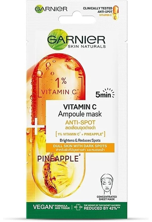 GARNIER Vitamin C Serum Ampoule Face Sheet Mask with Pineapple  (15 ml)