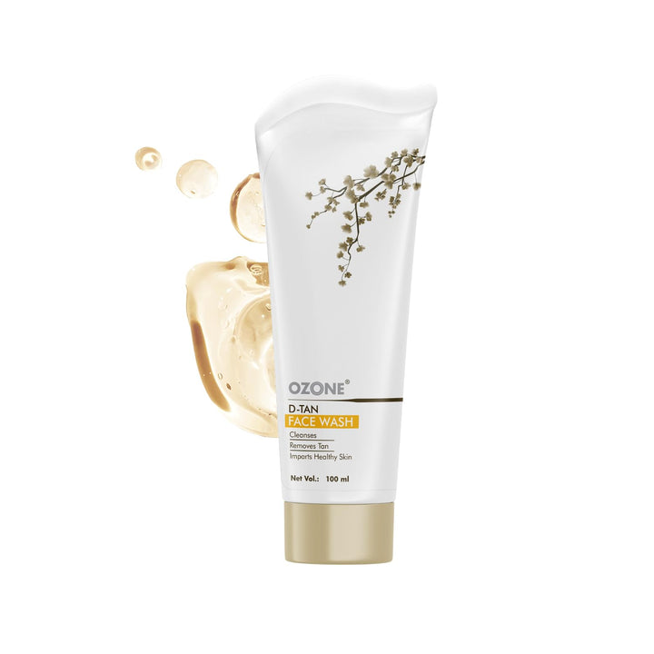 Ozone D-Tan Face Wash | Removes Tan, Excess Oil & Dirt | 100ml | Enriched with Lactic Acid, Green Tea & Licorice | For Men & Women | All Skin Types