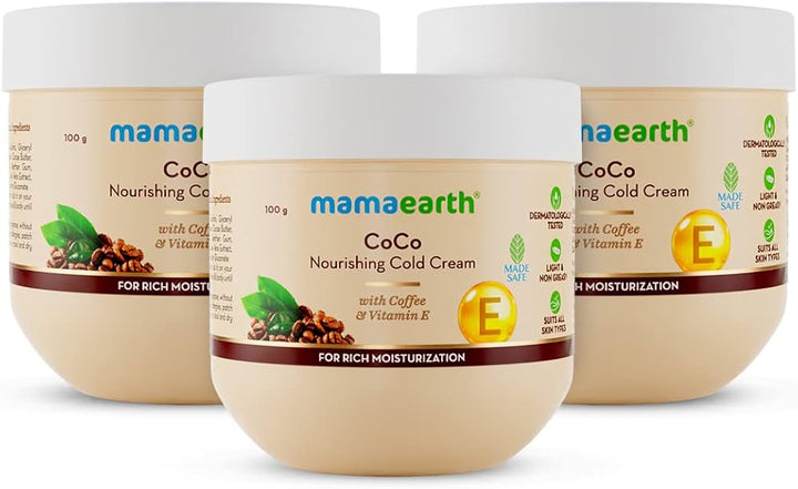 Mamaearth CoCo Nourishing Cold Winter Cream For Dry Skin With Coffee and Vitamin E For Rich Moisturization - 200 g