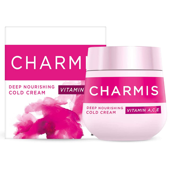 Charmis Deep Nourishing Cold Cream with Vitamin A, C, E, 30ml, for Glowing and Moisturized Skin, for All Skin Types