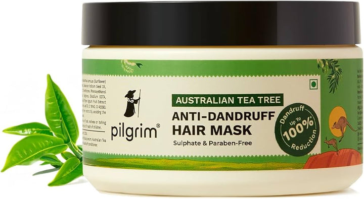 Pilgrim Australian Tea Tree Anti-Dandruff Hair Mask 200 millilitre | Makes Hair Smooth & Deeply Moisturizes | Strengthens Hair | All Hair Types | For Men & Women