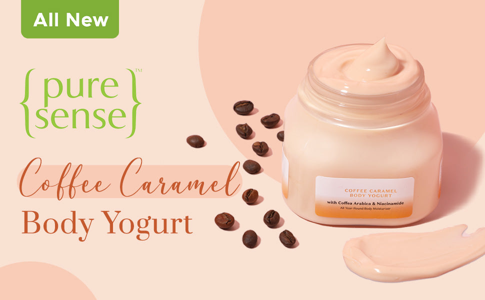 PureSense Coffee Caramel Body Yogurt with Coffee Arabica & Niacinamide (160 ml)