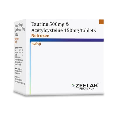 Taurine 500 mg + Acetylcysteine 150 mg Tablets