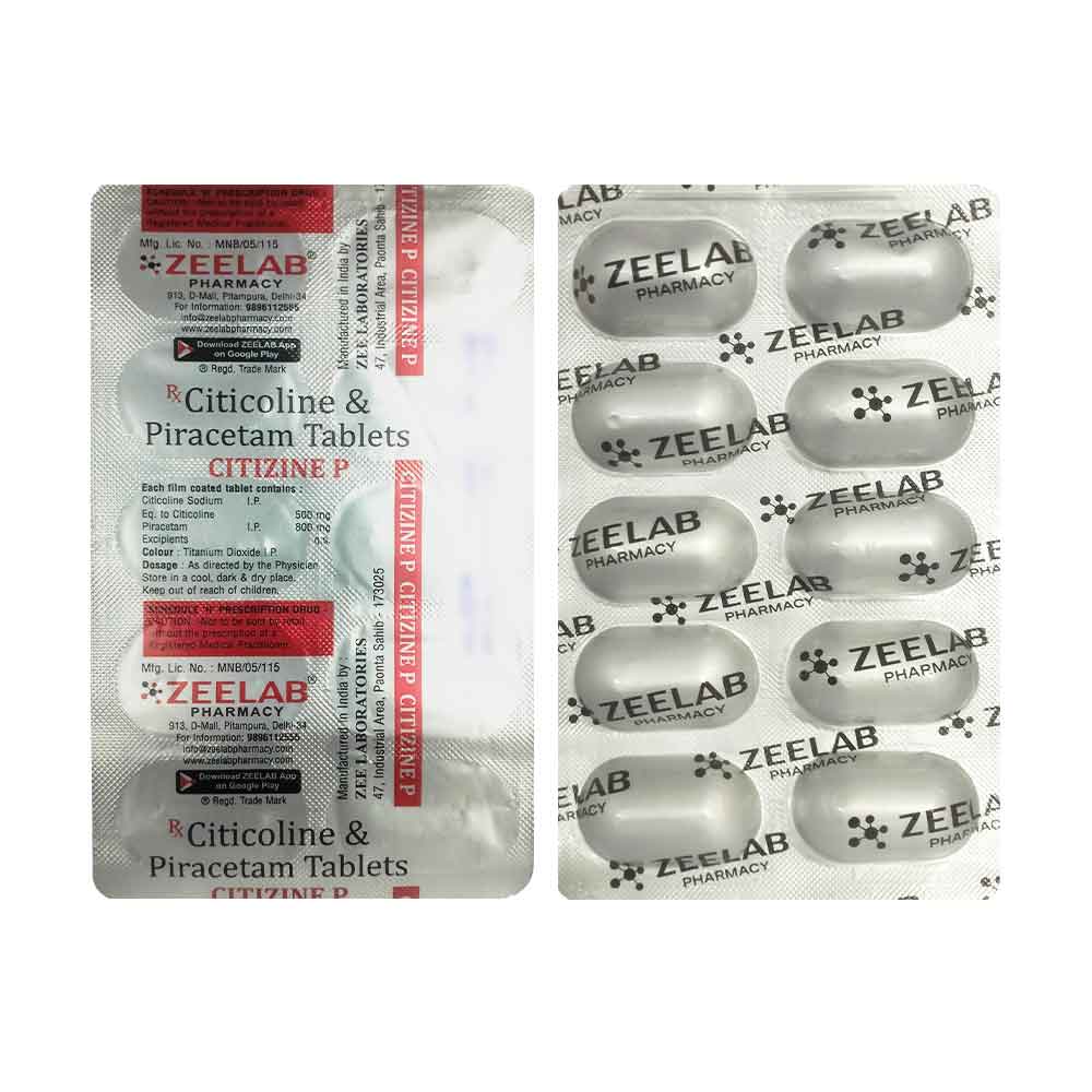 Citicoline 500 mg + Piracetam 800 mg Tablets