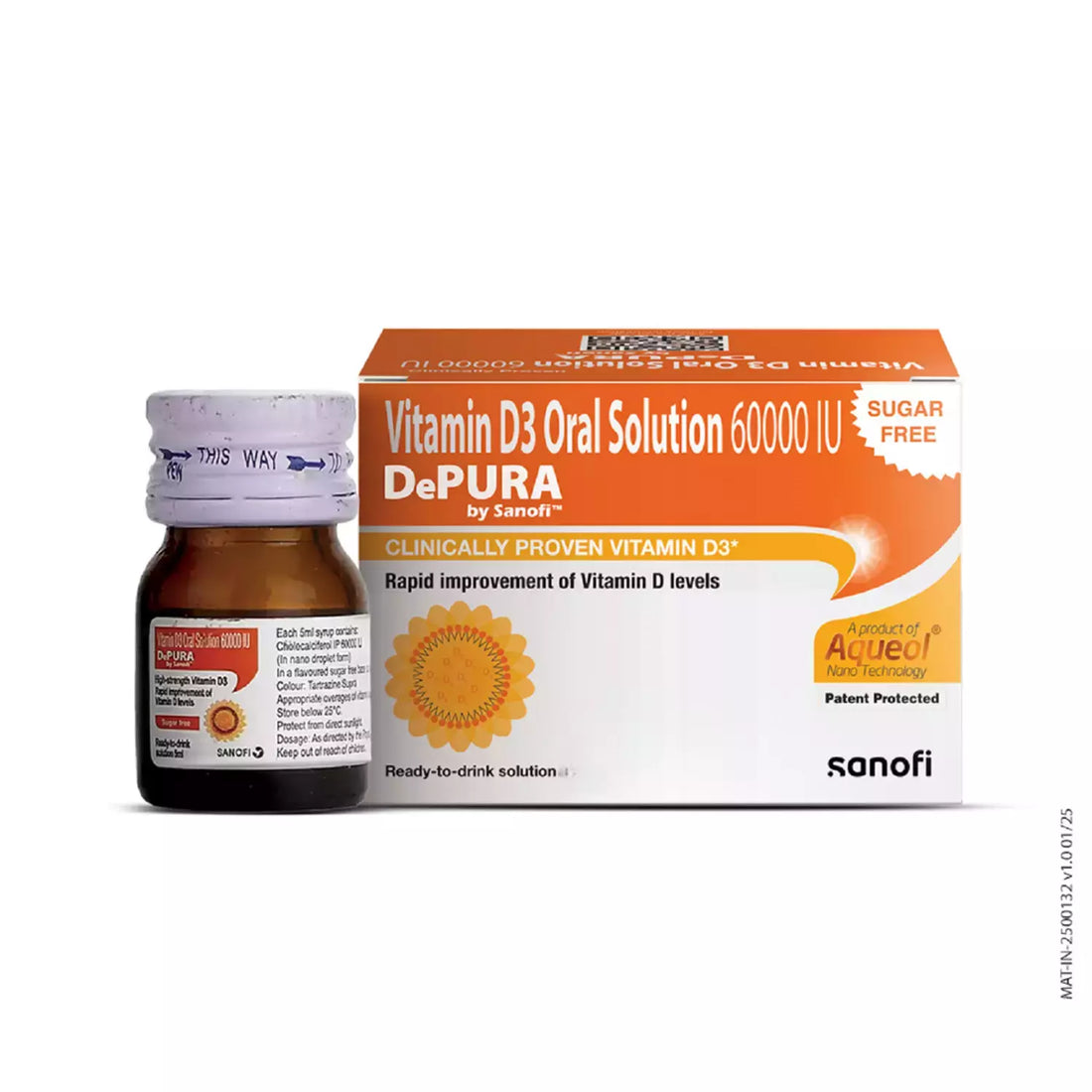 Vitamin D3 Oral Solution 60000 IU | Cholecalciferol Oral Solution for Bone, Muscle & Immune Health | 5ml