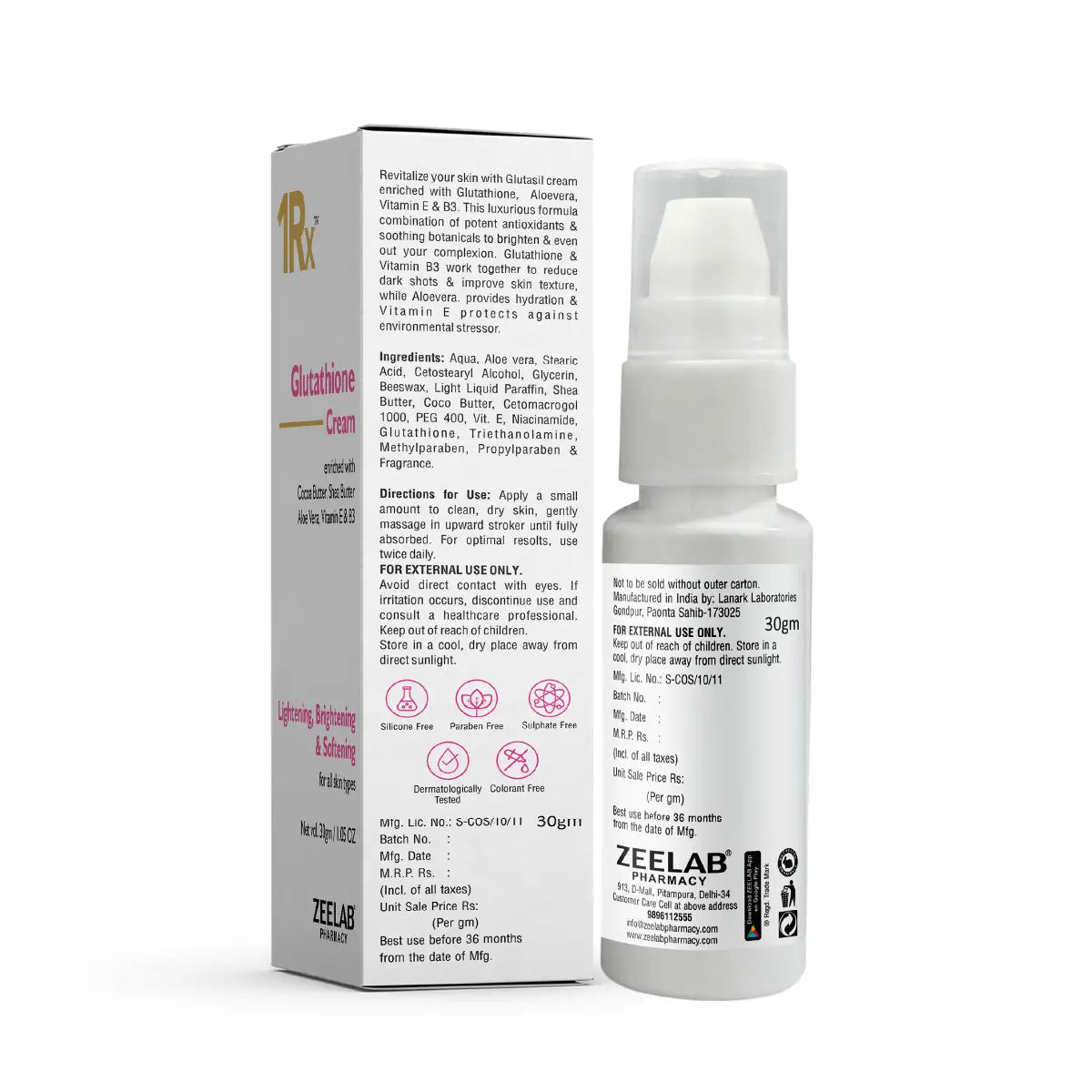 1RX Glutathione Cream (30gm)