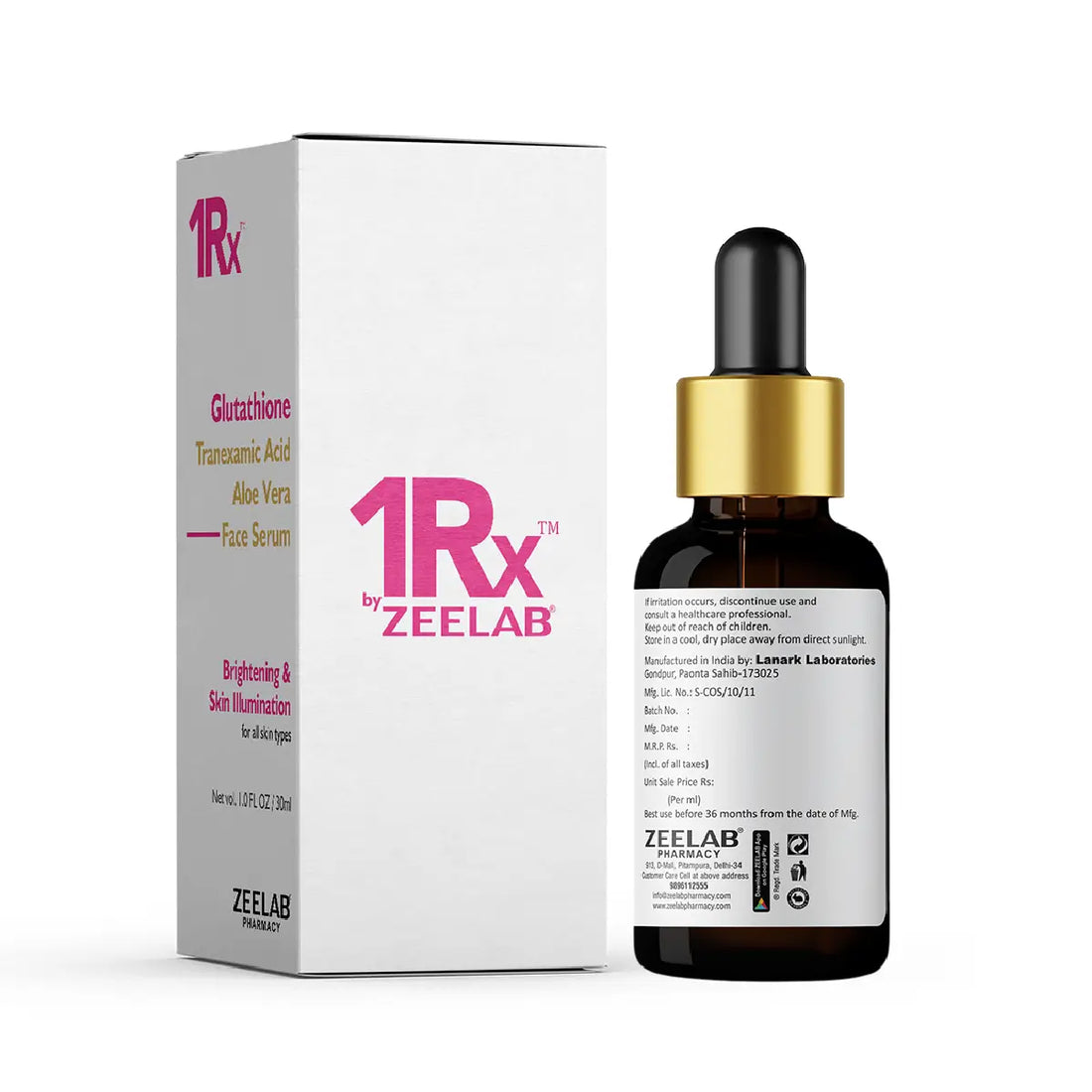 ZEELAB 1RX Glutathione Face Serum 30ml
