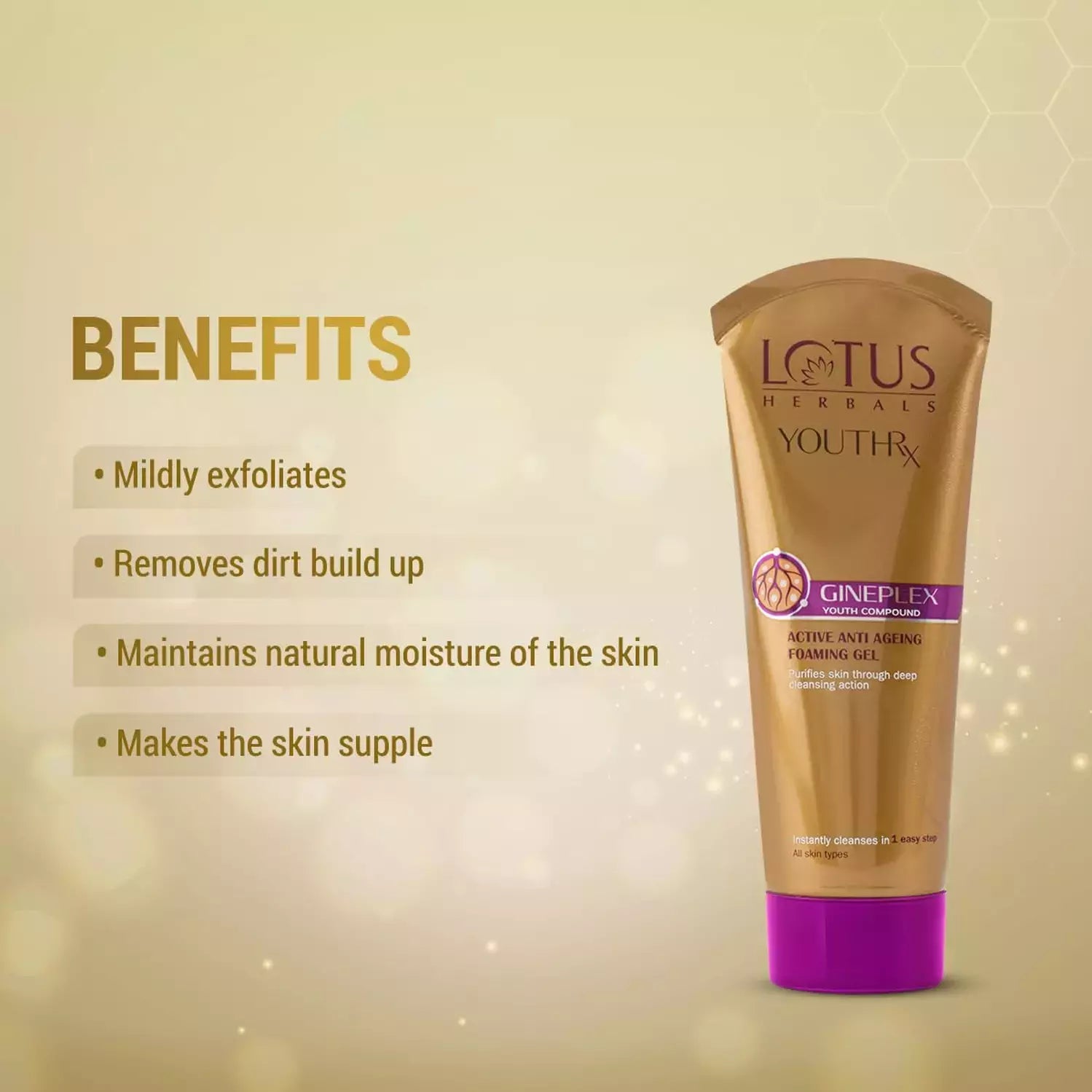 Lotus Herbals YouthRx Active Anti Ageing Foaming Face Wash Gel | 100g
